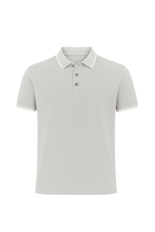 Polo masculina com detalhe gola e manga Kwi