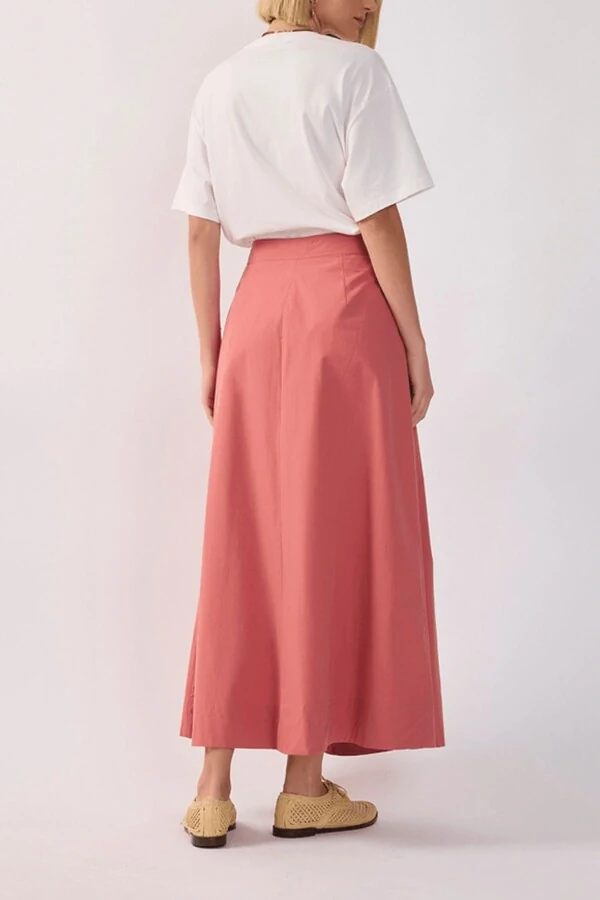 Saia midi algodão alfaiataria Dress to