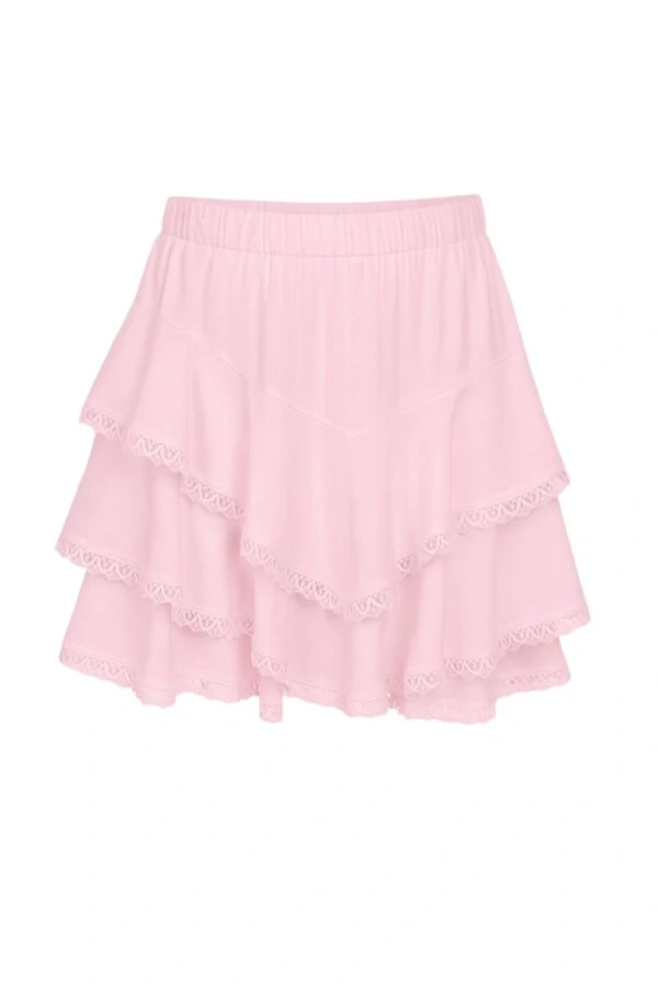 Saia curta com babado Kwi