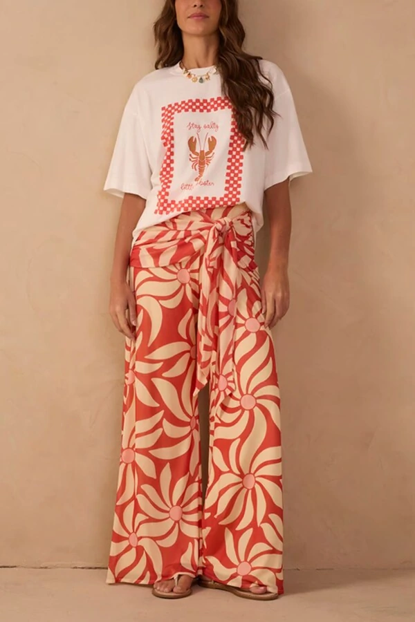 Calça parêo tule estampa dança solar Dress to