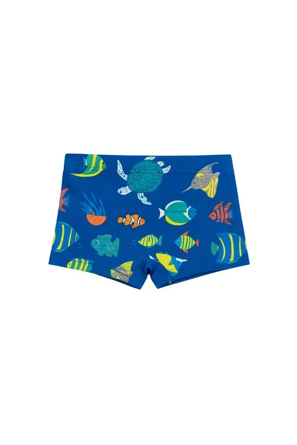 Sunga estampa peixes e tartaruga Kwi