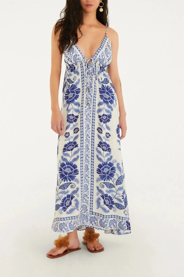 Vestido longo valentina Farm