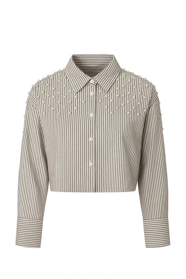 Camisa com pérolas Kwi