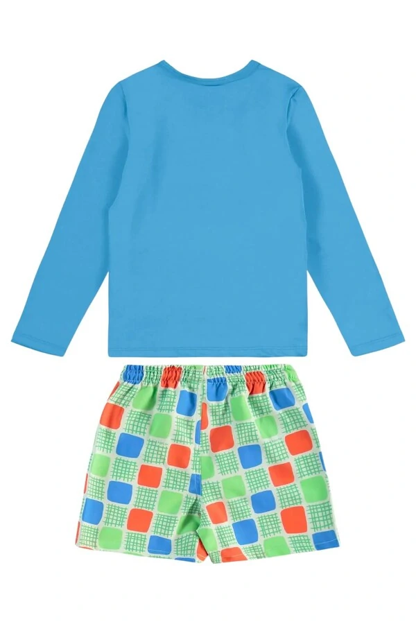 Conjunto camiseta malha uv fps+50 e short microfibra Up Baby