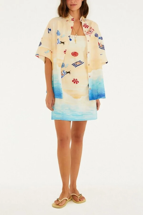 Vestido curto praia do poa Farm