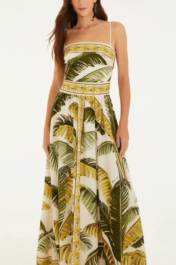Vestido longo trancoso Farm