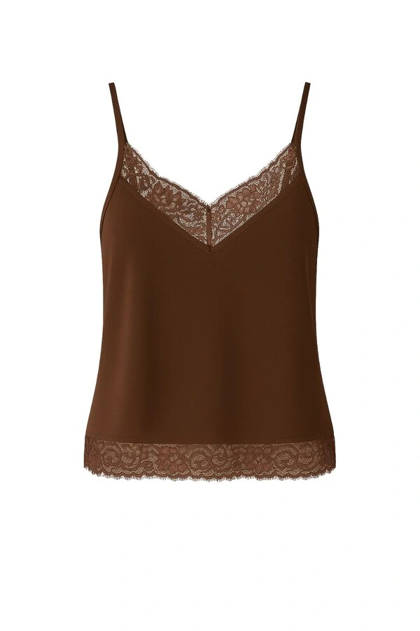 Blusa alcinha com renda na barra Kwi
