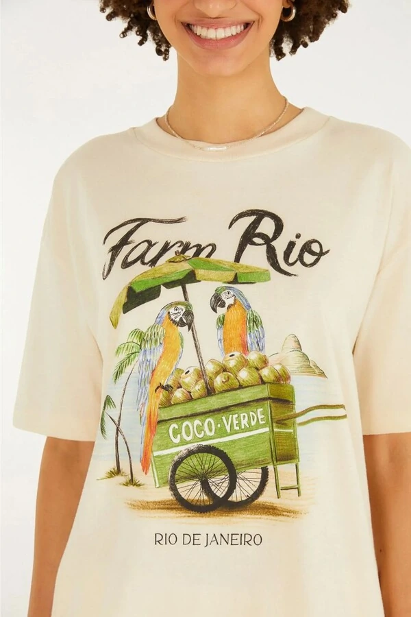 T-shirt média carrinho de coco Farm