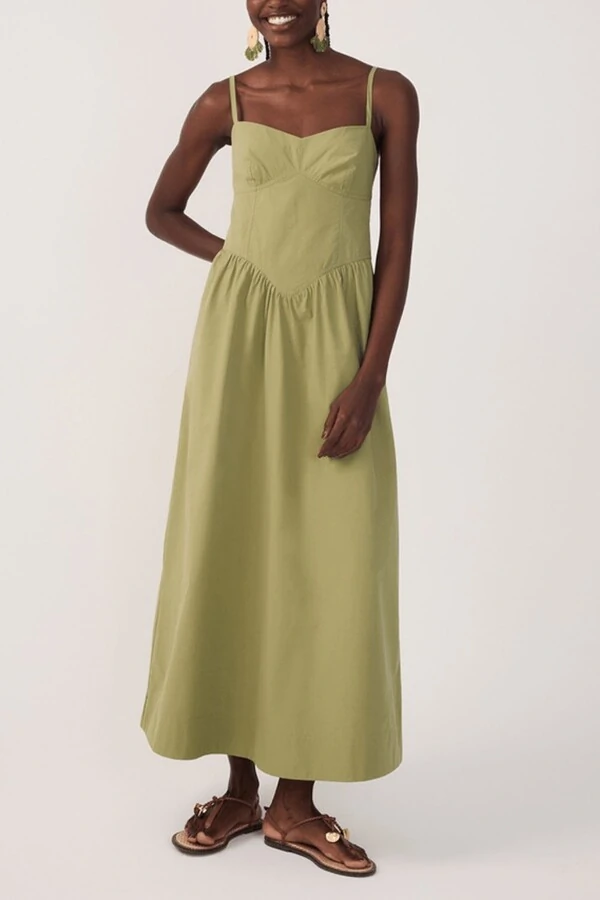 Vestido cropped algodão estruturado Dress to