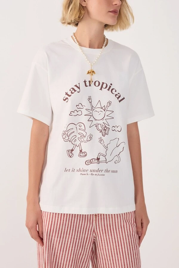 T-shirt silk stay tropical Dress to