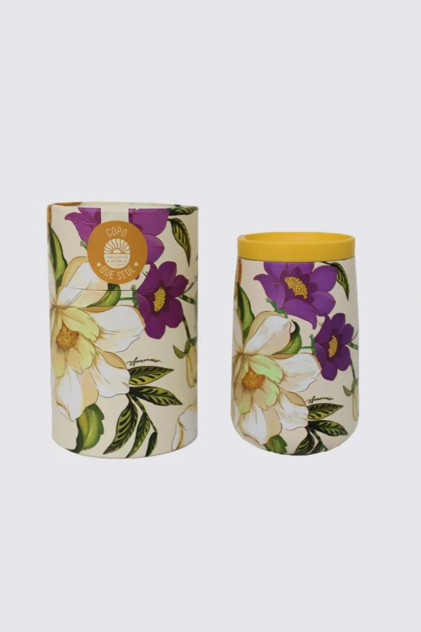 Copo que sede pássaro em flor 450ml Farm