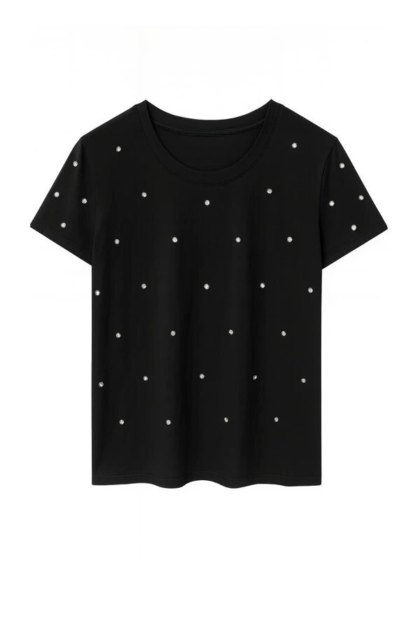 Tshirt com aplicação de strass Kwi