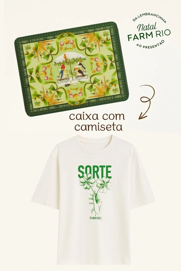 Tshirt ampla sorte edição especial com caixa de presente Farm