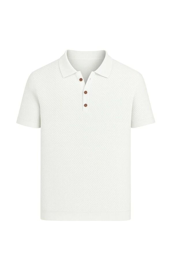Camisa polo em tricot com botões Kwi