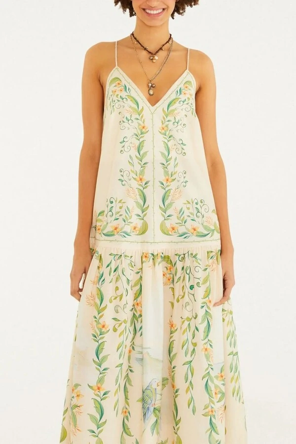 Vestido midi brisa de rio Farm