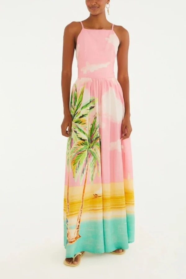 Vestido longo coqueirao Farm