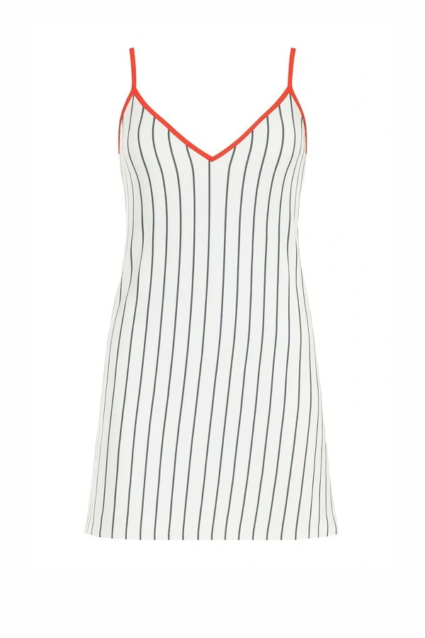Pijama Feminino Camisola alça listrado Kwi