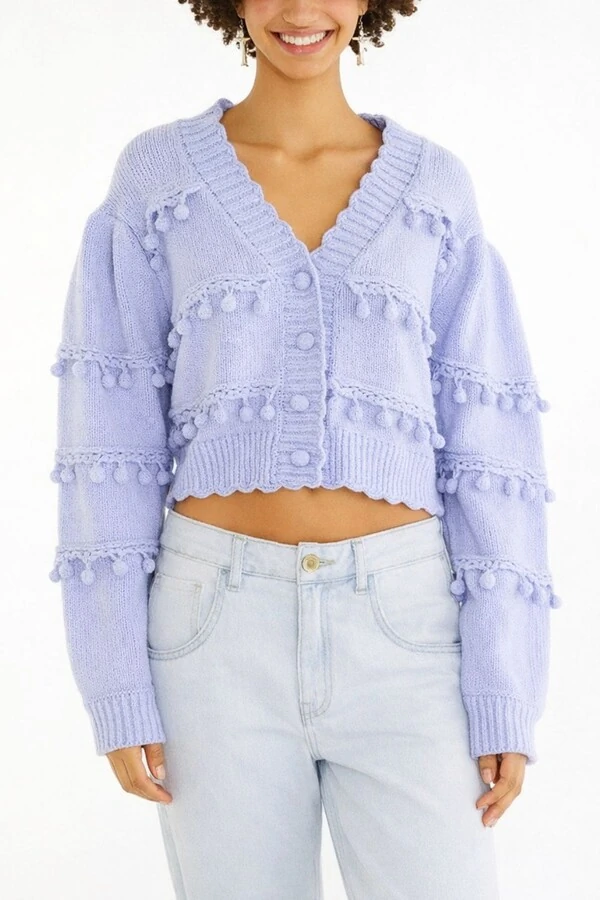 Cardigan tricot artesanal Farm