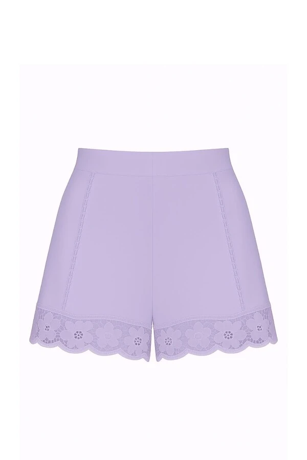 Shorts algodão com renda Kwi