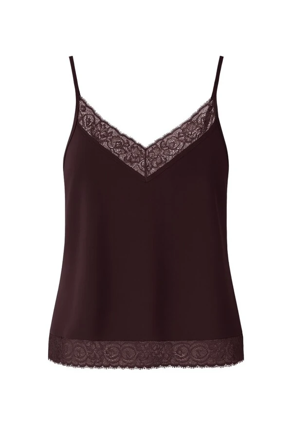 Blusa alcinha com renda na barra Kwi