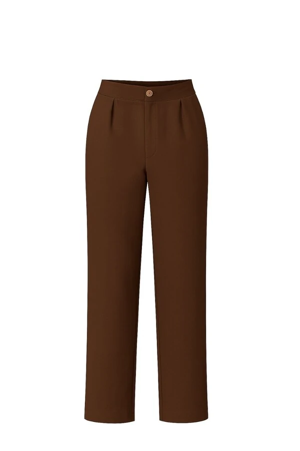 Calça feminina com pregas Kwi
