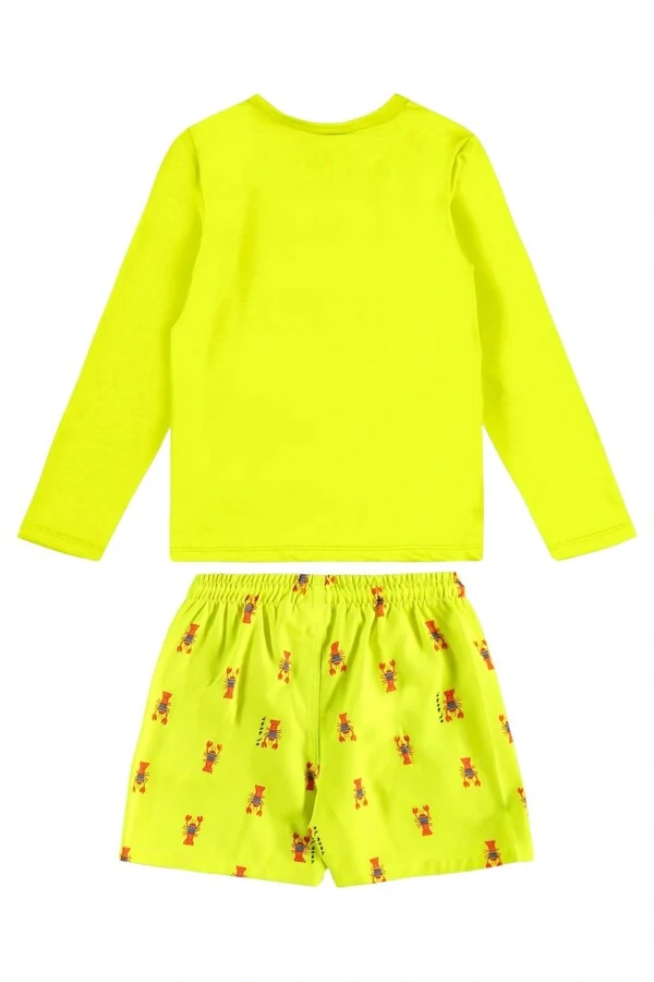 Conjunto camiseta malha uv fps+50 e short microfibra Up Baby