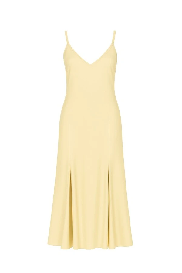 Vestido longo alça fina Kwi