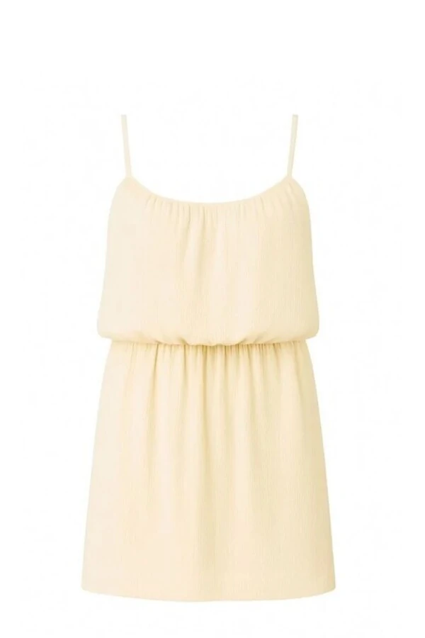 Vestido alças finas com camadas fluídas Kwi