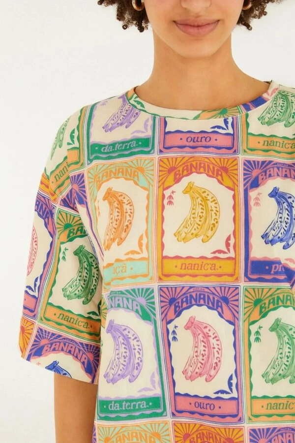 Tshirt básica banana selo Farm