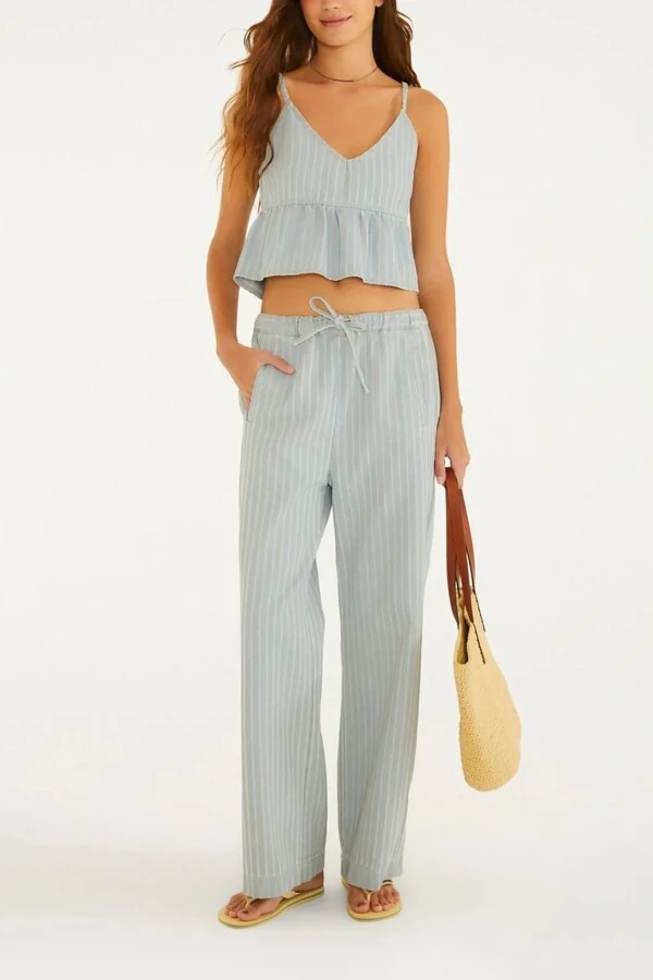 Top jeans listrado Farm