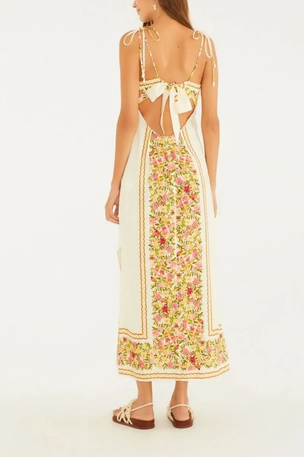 Vestido flor de fruta lenço Farm