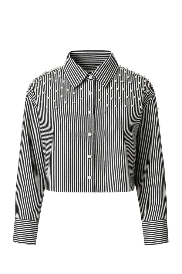 Camisa com pérolas Kwi