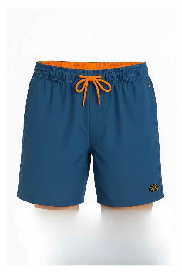Bermuda masculina com detalhes laranja Kwi