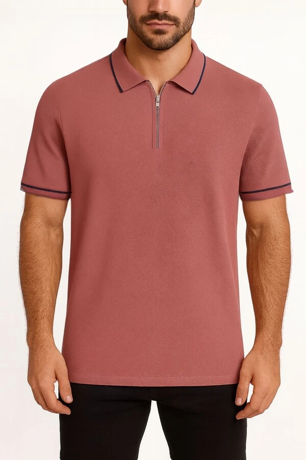 Polo masculina com zíper Kwi