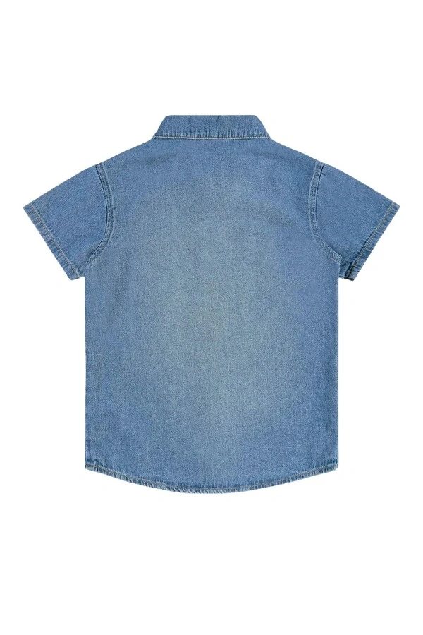 Camisa manga curta jeans Up Baby