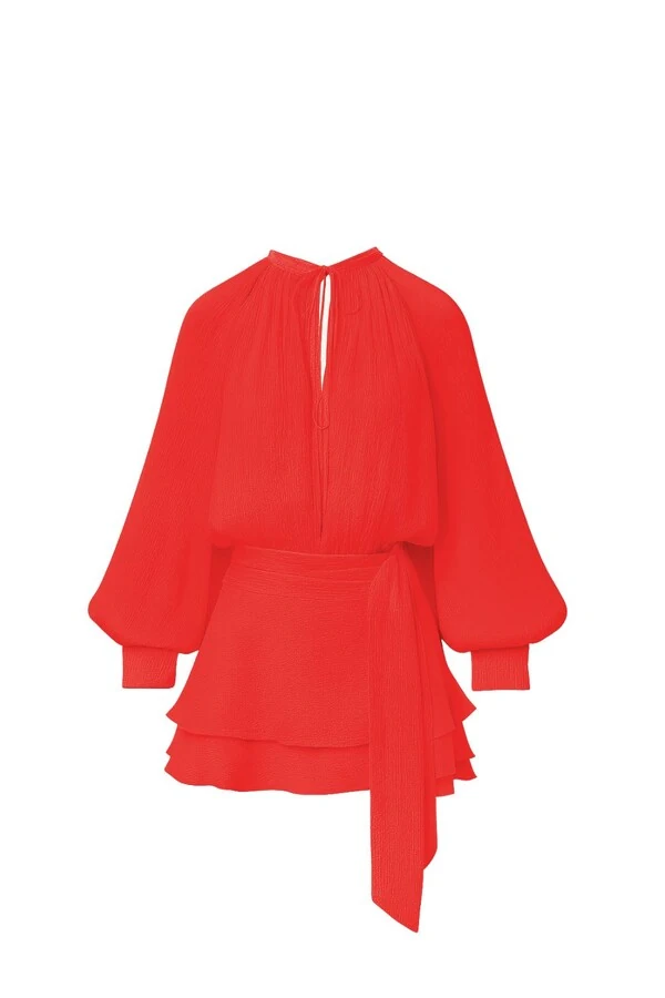 Vestido curto manga longa Kwi