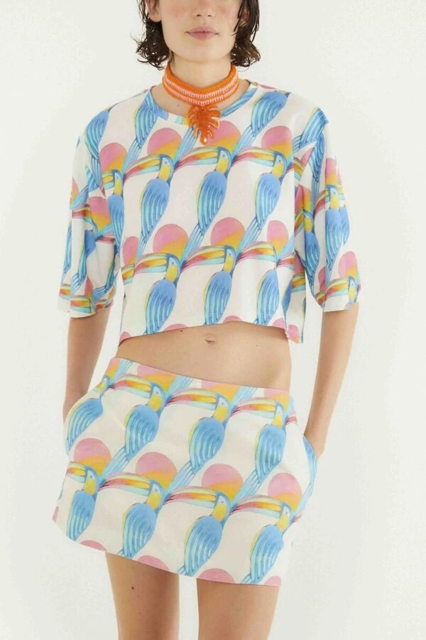 Tshirt cropped tucnaitas Farm