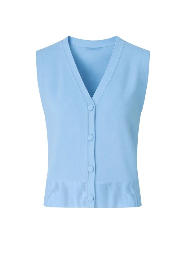 Colete feminino em tricot com botões frontais Kwi