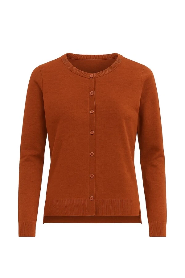 Cardigan tricot básico feminino Kwi