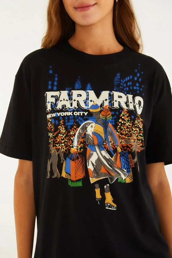 Tshirt media patinando em ny Farm