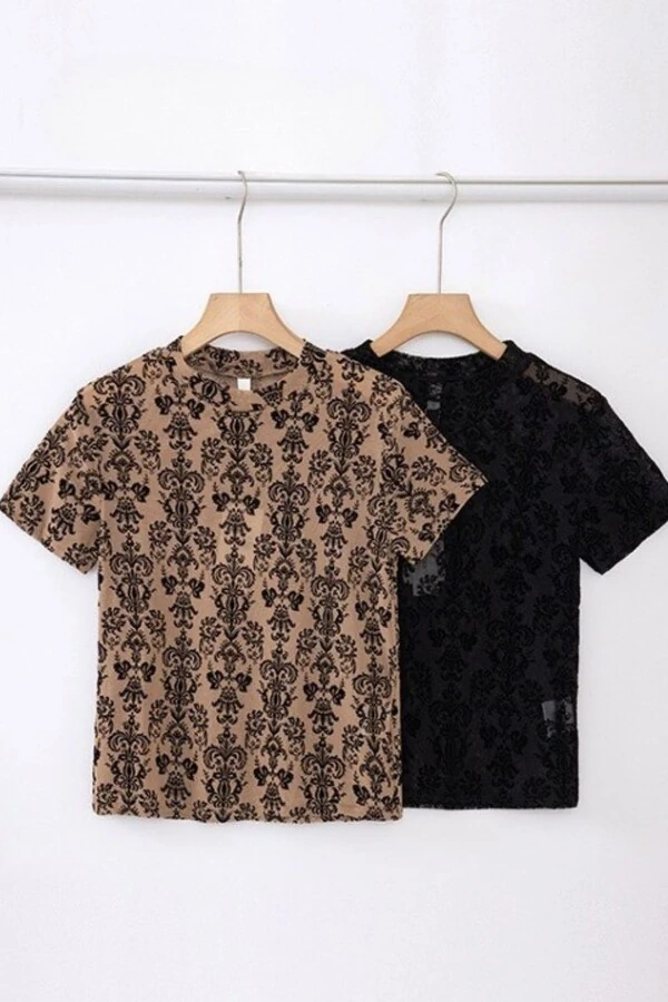 Blusa tule floral Kwi