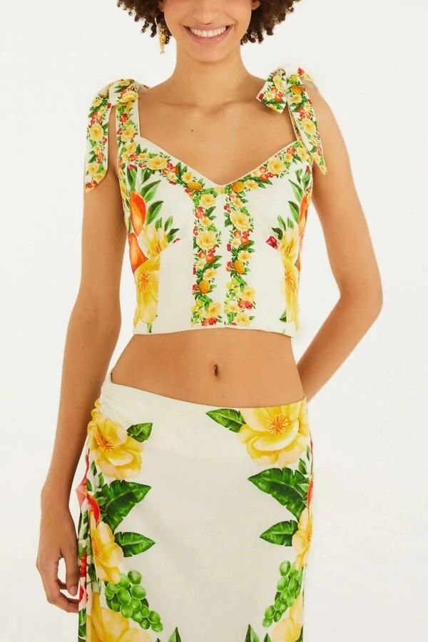 Blusa floral picnic Farm