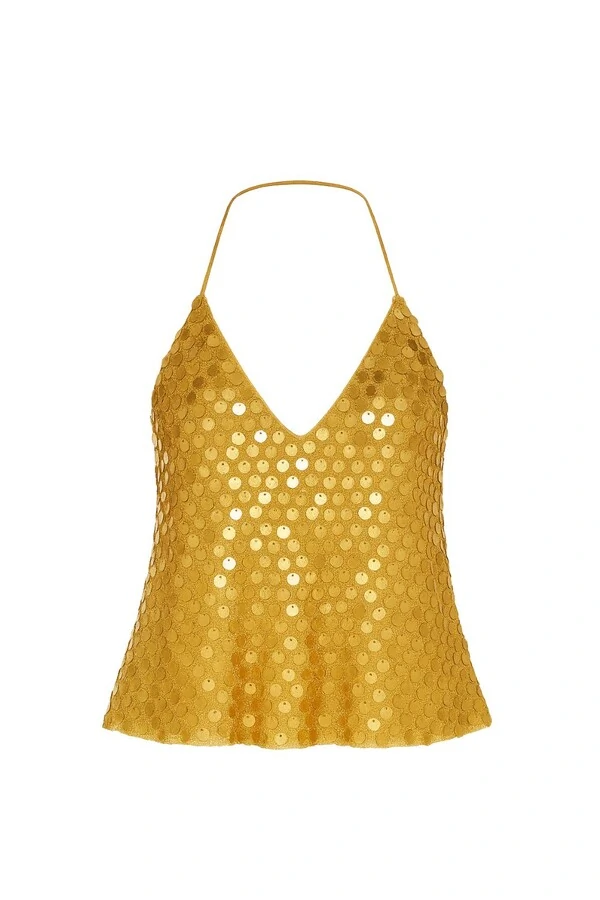 Blusa alça paetê médio Kwi