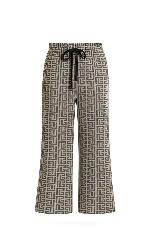 Calça em malha estampa fendi Kwi