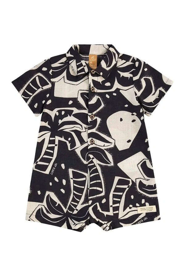 Macaquinho em tecido digital Up Baby