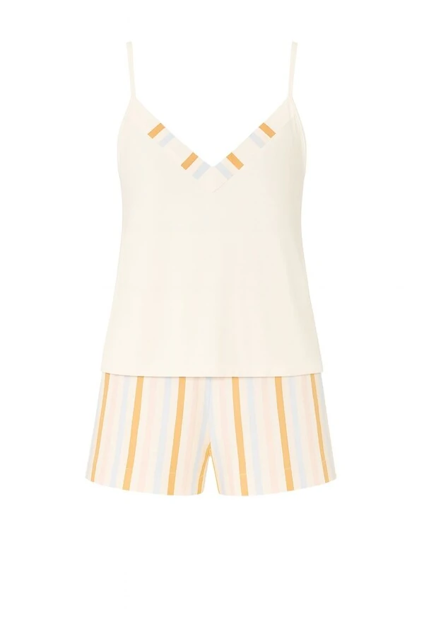 Pijama feminino Short doll alça listrado Kwi