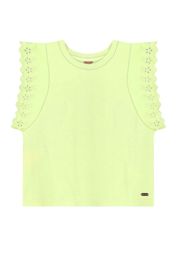 Blusa manga curta em meia malha Up Baby