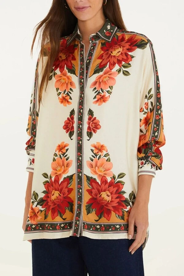 Camisa manga longa flor do rio Farm