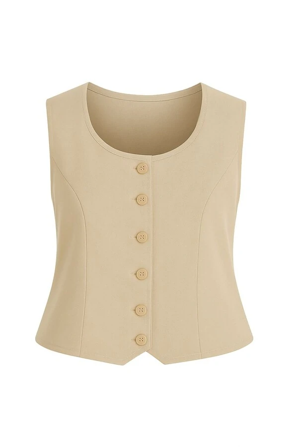 Blusa colete plus size alfaiataria Kwi