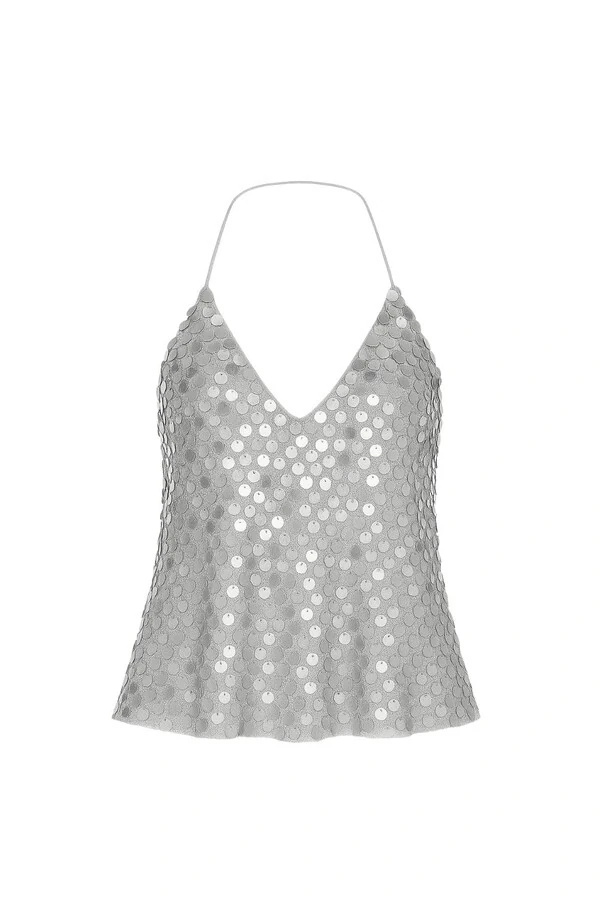 Blusa alça paetê médio Kwi